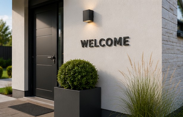 Lettres 3D extérieures sur une façade